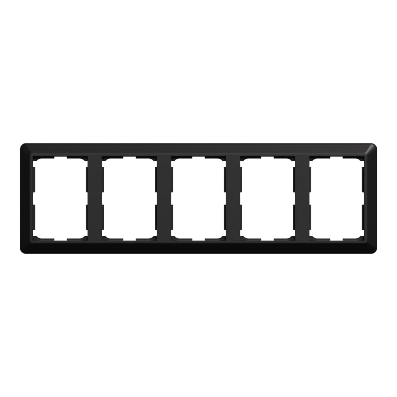 5-Hole Double Socket Frame RS Black (EKO40021)