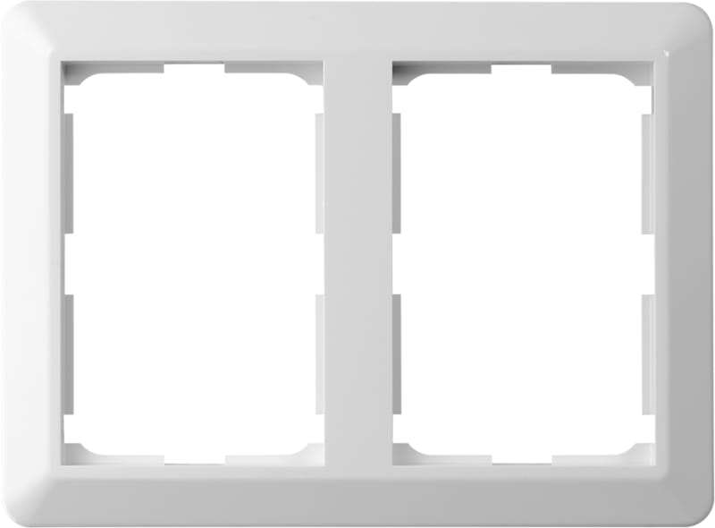 2-Hole RS Double Socket Frame POLAR WHITE (EKO09102)