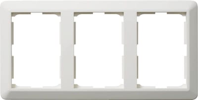 3-Hole RS Double Socket Frame POLAR WHITE