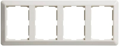 4-Hole RS Double Socket Frame POLAR WHITE