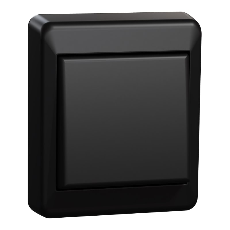 Switch 1 Pole Surface RS Black (EKO40037)