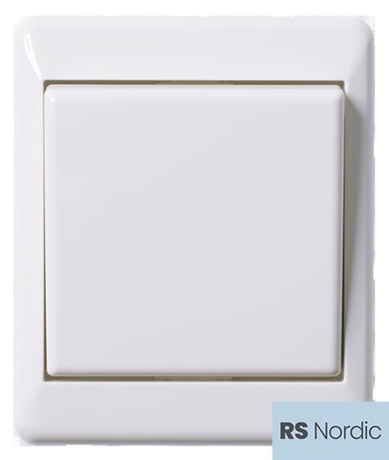 ELKO RS Nordic 1-Pole Surface-Mounted Switch with Quick Terminal, White (EKO07497)