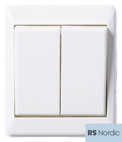 ELKO RS 5 Surface-Mount Switch 2x1-Pole with Push-In Terminals