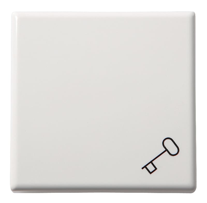 ELKO Rocker with Key Symbol Polar White Halogen-Free (EKO09199)