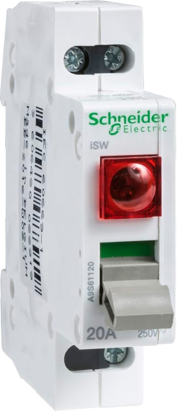 Schneider Electric switch ACTI9 iSW with indicator - 2 poles - 20 A - 250V A9S61220