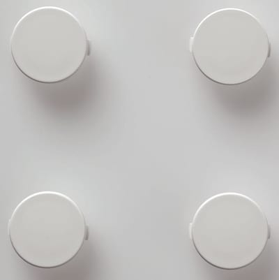 Robust Screw Hole Plugs, Set of 4, White