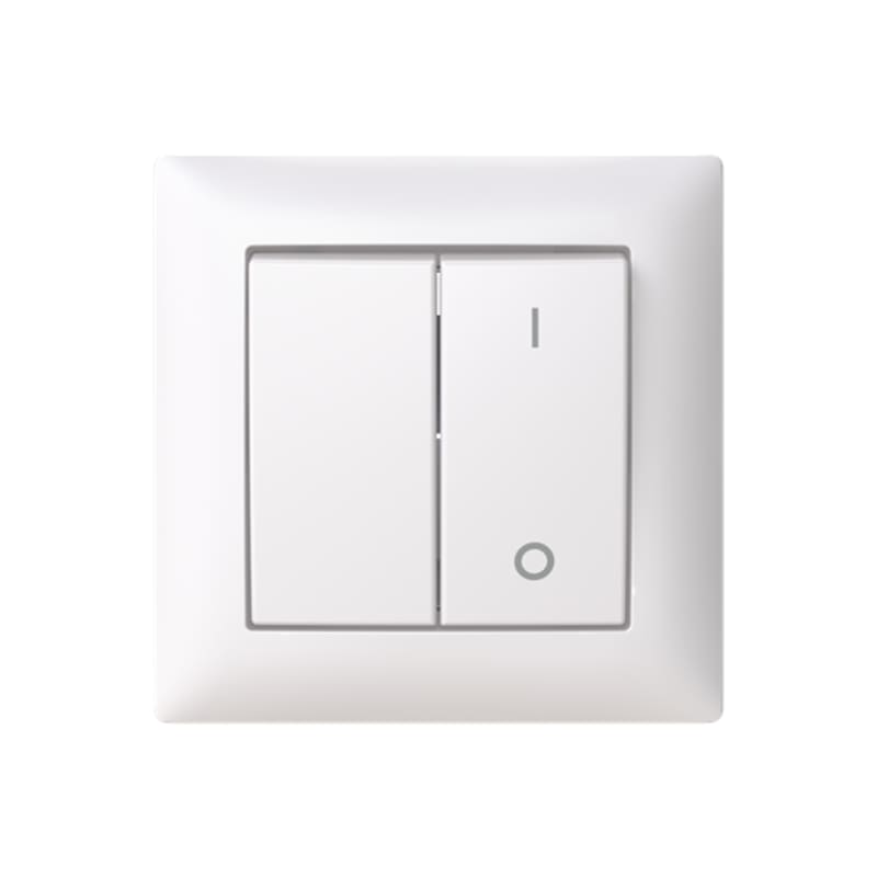 SAGA Switch 2+1, recessed, 2-Pole + 1-Pole, with frame (2TKA00005011)