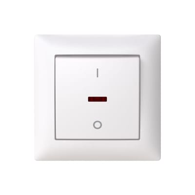 SAGA switch, 2, flush, 2-Pole, illuminated, with frame