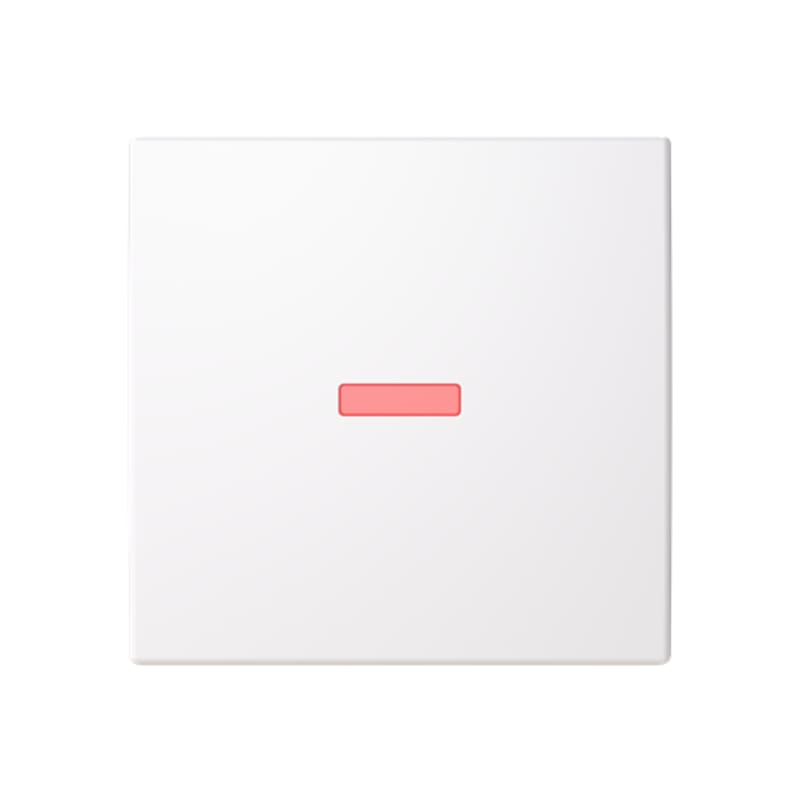 ABB SAGA Single Rocker Switch 1/6 with Red Window (2CKA001731A4030)