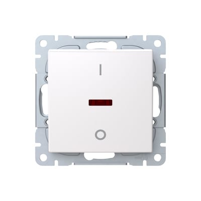 SAGA Switch 2 Flush 2-Pole with LIGHT without Frame