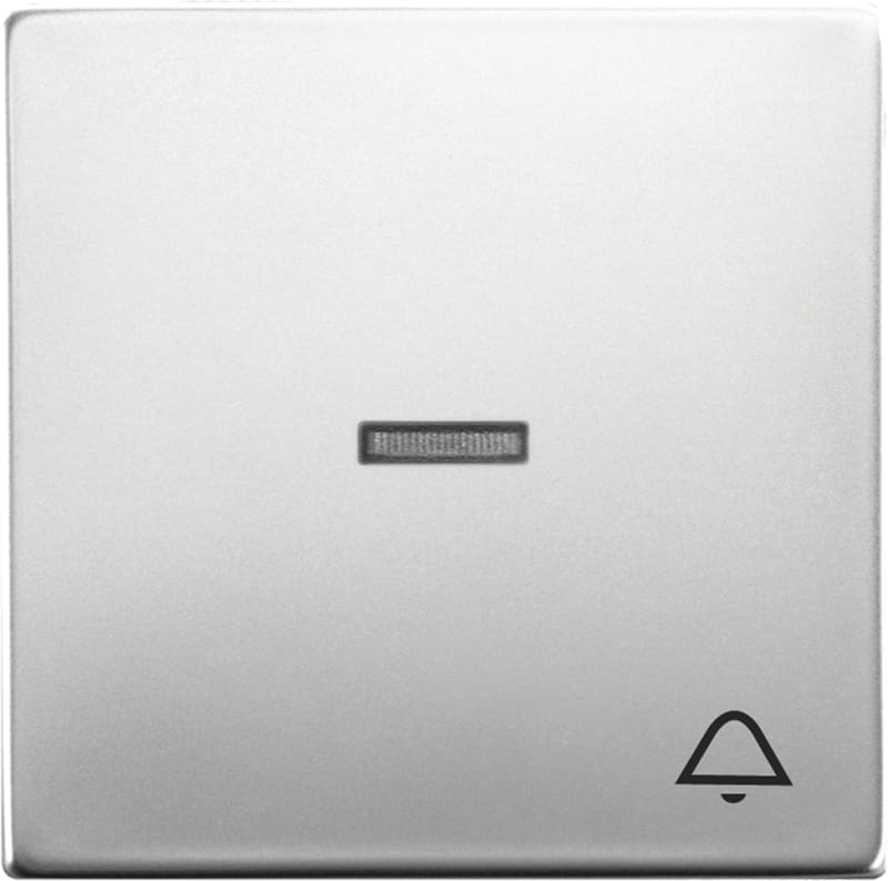 ABB Impressivo Rocker Switch with Bell Symbol, Pure Stainless Steel (2CKA001751A2959)