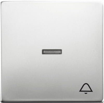 ABB Impressivo Rocker Switch with Bell Symbol, Pure Stainless Steel