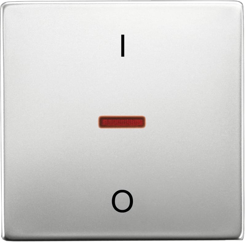 ABB switch rocker 2-pole PURE stainless steel (2CKA001751A2961)