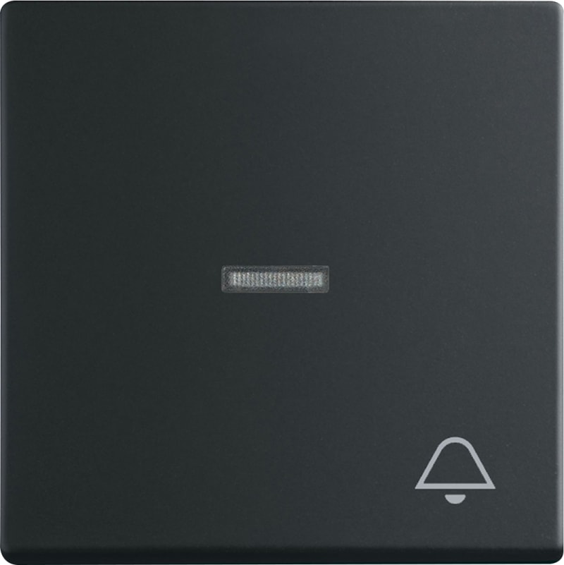 ABB Impressivo Switch Rocker with Bell Symbol Black Matte (2CKA001751A3044)
