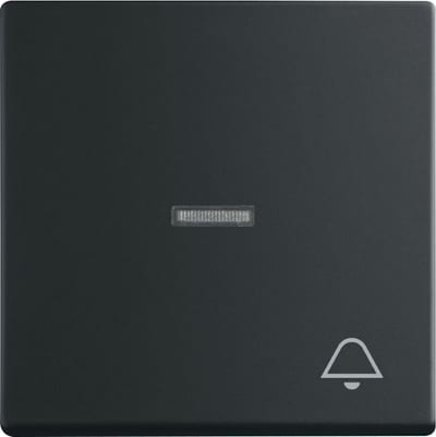 ABB Impressivo Switch Rocker with Bell Symbol Black Matte