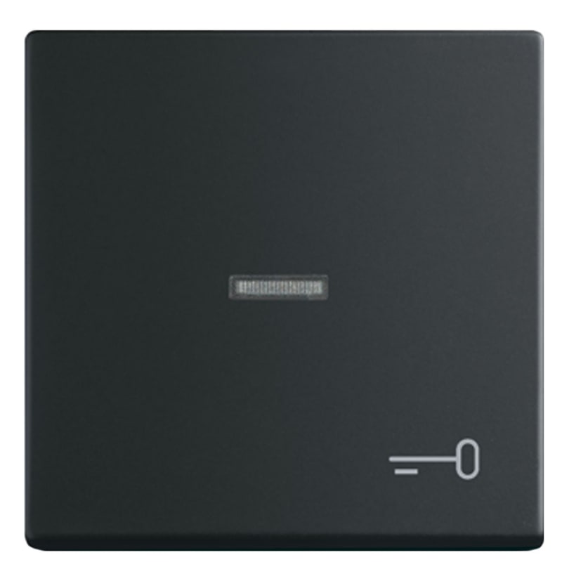 ABB Impressivo Rocker Switch with Key Symbol Matt Black (2CKA001751A3046)