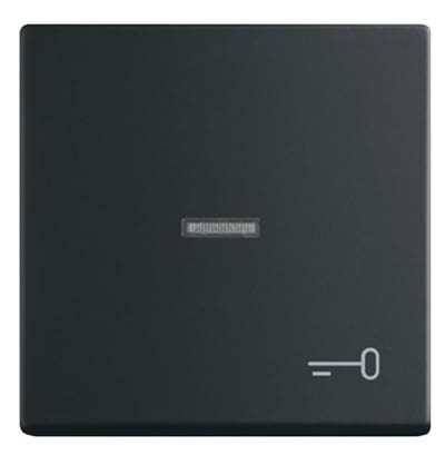 ABB Impressivo Rocker Switch with Key Symbol Matt Black