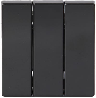 ABB Impressivo Three-Part Rocker Switch 1+1+1, Anthracite
