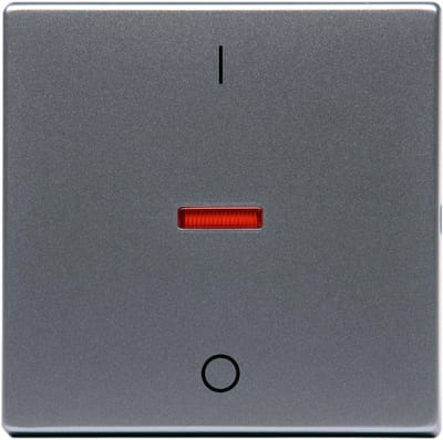 ABB Impressivo Rocker Switch 2-Pole Aluminium