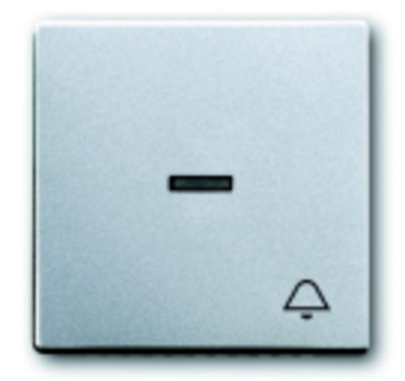 ABB Impressivo Rocker Switch with Bell Symbol Aluminium (1789 KI-83)