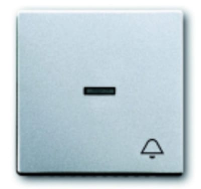 ABB Impressivo Rocker Switch with Bell Symbol Aluminium
