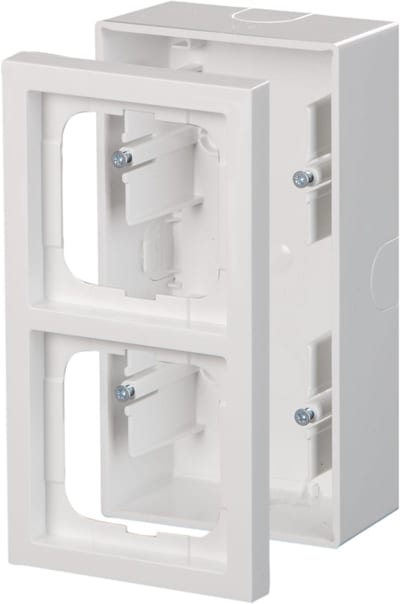 ABB Impressivo Surface-Mount Cover Plate, 2-Gang, White