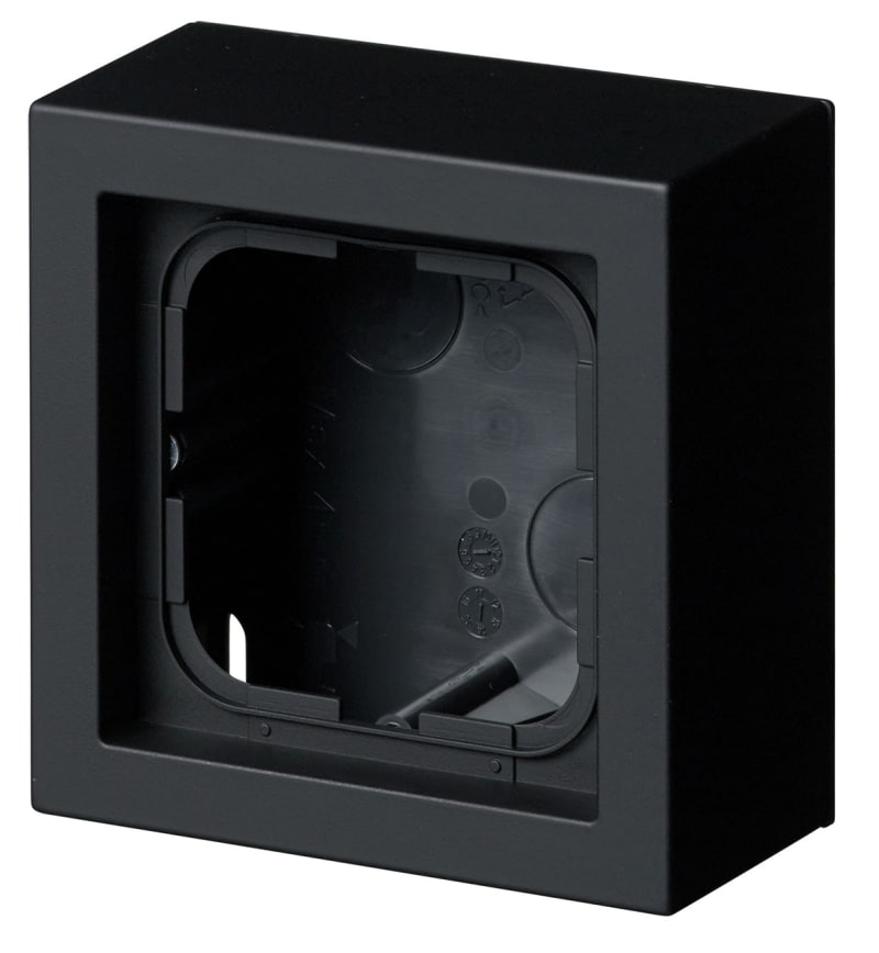 Impressivo 1-Gang Cover Plate, Complete, 41/85, Matt Black (2TKA00004455)