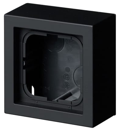 Impressivo 1-Gang Cover Plate, Complete, 41/85, Matt Black