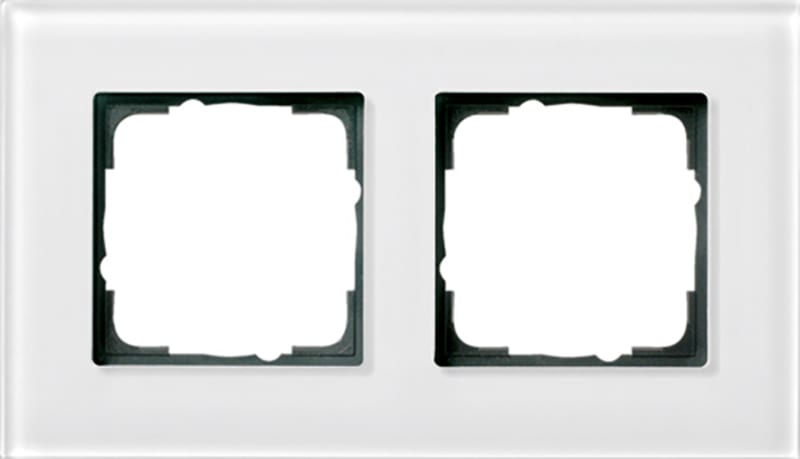 2-H Frame White Glass Esprit (GI21212)