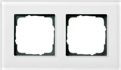2-H Frame White Glass Esprit