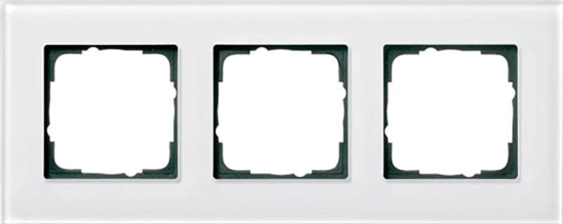 3-H Frame White Glass Esprit (GI21312)