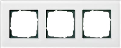 3-H Frame White Glass Esprit