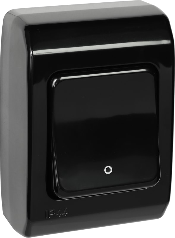 Admiral switch IP44 black AS16/2 P (EKO07044)