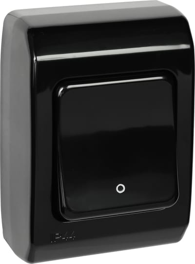 Admiral switch IP44 black AS16/2 P