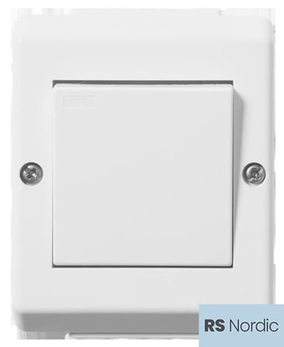 1-Pole switch IP55 Surface RS PURE WHITE