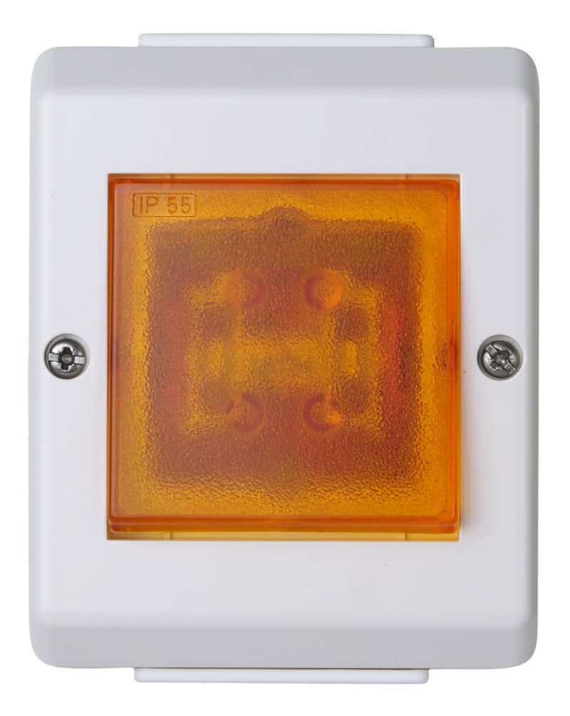 1-Pole switch with Light IP55 Surface RS PURE WHITE (EKO07466)