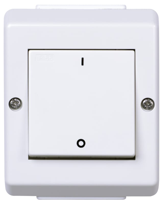 2-Pole switch IP55 Surface RS PURE WHITE (EKO07468)