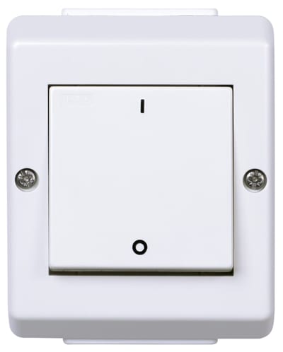 2-Pole switch IP55 Surface RS PURE WHITE