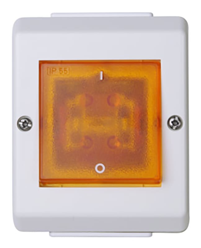 2-Pole switch with Light IP55 Surface RS PURE WHITE (EKO07469)