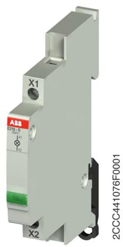 ABB Indication light with maintenance-free LED, LED colour: white 115-250 VACPDC, 12-48 VACDCPDC, 110-220 VDCPDC Module width 0,5 2CCA703420R0001