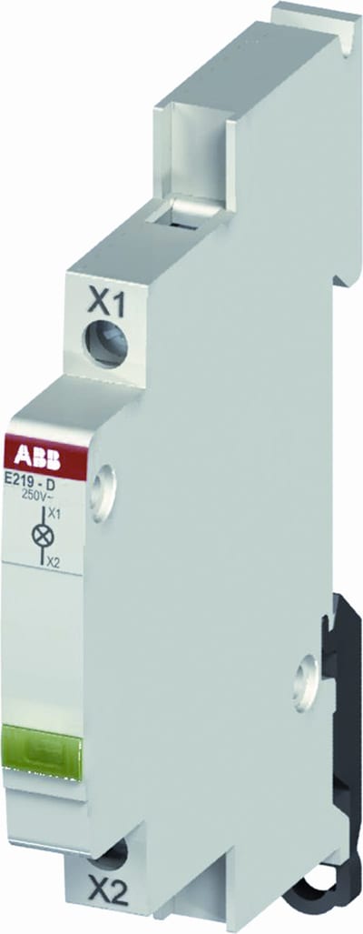 ABB Indicator light with maintenance-free LED, LED colour: yellow 115-250 VACPDC, 12-48 VACDCPDC, 110-220 VDCPDC Module width 0,5 2CCA703403R0001