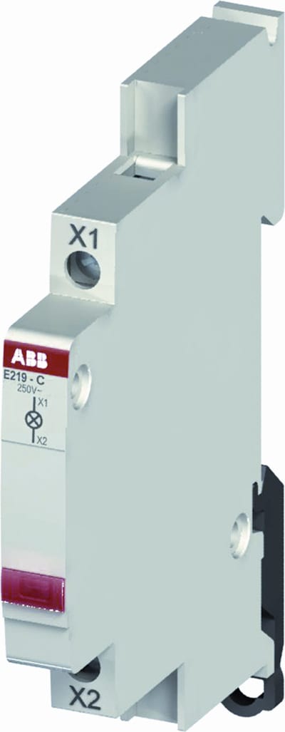 ABB Indicator light with maintenance-free LED, LED colour: blue 115-250 VACPDC, 12-48 VACDCPDC, 110-220 VDCPDC Module width 0,5 2CCA703404R0001