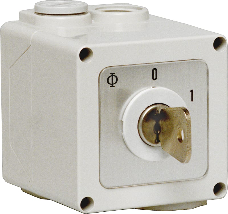 Kraus CA20 A202 PN1 Enclosed 0-1 Switch 3P/25A IP42 with Key Lock