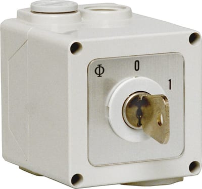 Kraus CA20 A202 PN1 Enclosed 0-1 Switch 3P/25A IP42 with Key Lock