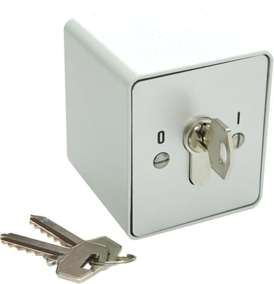 Key switch 0-1I 1P/20A steel