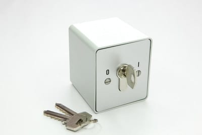 Key switch 0-1 2P/20A steel