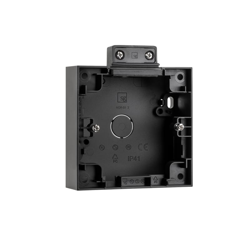 WALL-Mounted Cover M/ Strain relief Black 1X (78591)