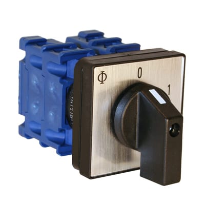 Cam switch 0-1 3P/32A 5H/S/IP65