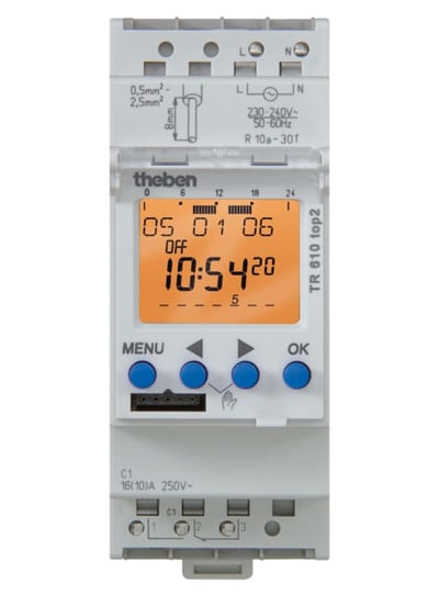 TR610TOP2G,Dig.Weekly timer,Yellowlkont. (6100110)