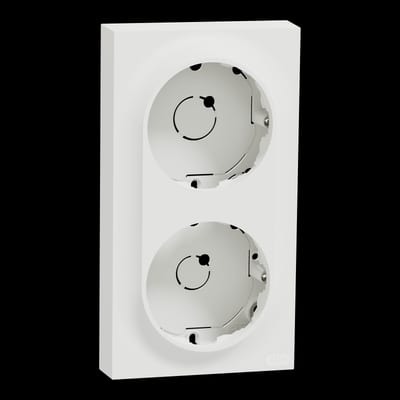Double wall-mounted cover low One PURE WHITE